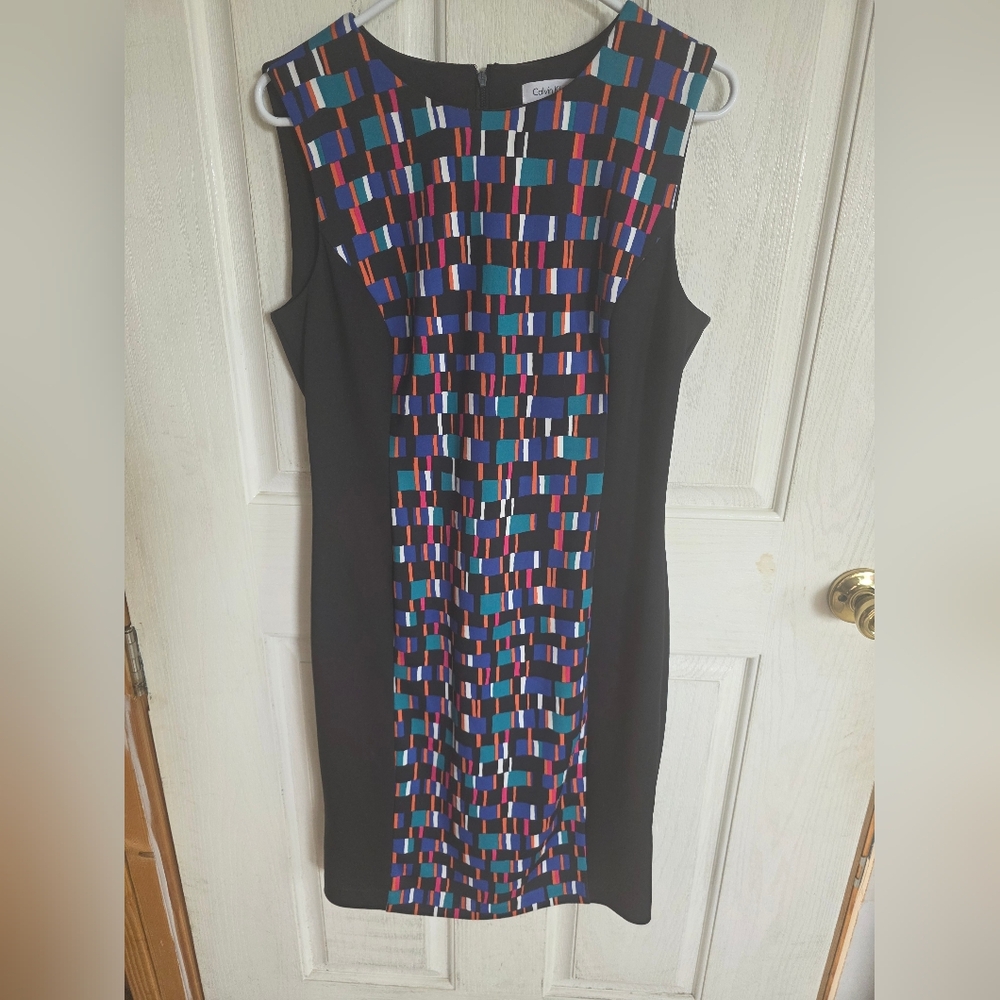 Colorful Geometric Patterned Dress